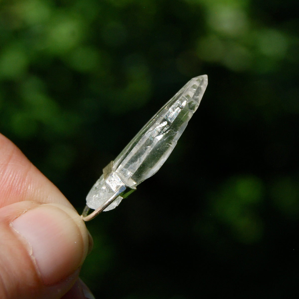Elestial Tabby Lemurian Crystal Laser Pendant for sale