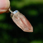 Strawberry Pink Lemurian Seed Crystal Pendant for Necklace, Record Keeper Starbrary, Brazil