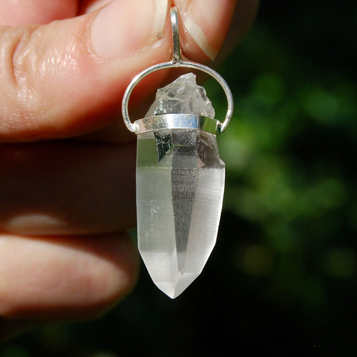 Isis Face Lemurian Crystal Laser Pendant for Necklace for sale