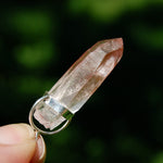 1.7in Strawberry Pink Lemurian Crystal Pendant for Necklace, Starbrary, Brazil