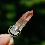 1.7in Strawberry Pink Lemurian Crystal Pendant for Necklace, Starbrary, Brazil