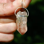 1.8in Channeler Strawberry Pink Lemurian Crystal Pendant for Necklace, Record Keeper Starbrary, Brazil 