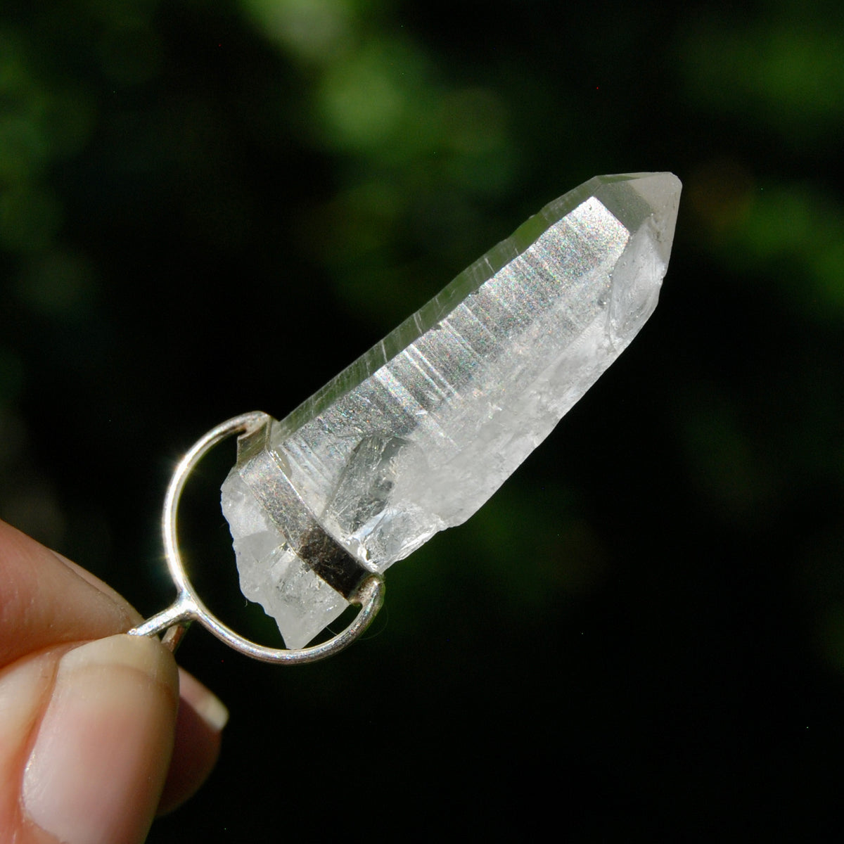 Lightning Strike Lemurian Crystal Laser Pendant for sale