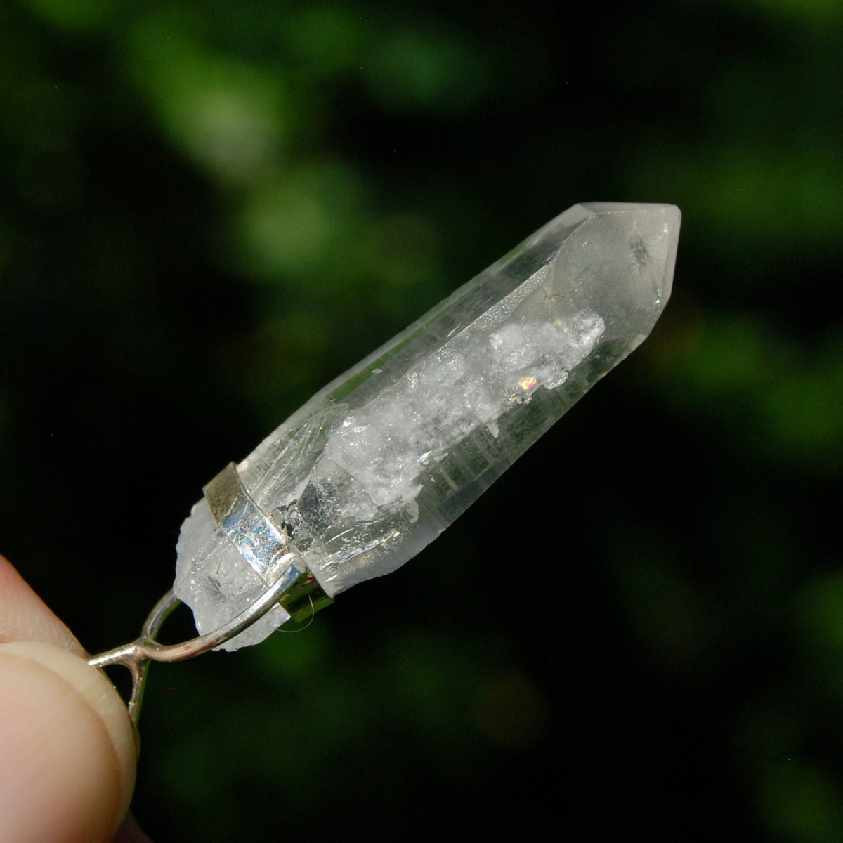Lightning Strike Lemurian Crystal Laser Pendant for sale