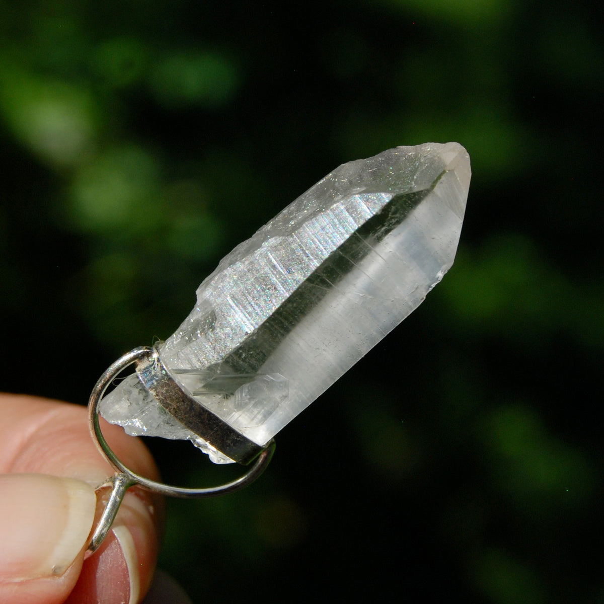 Lightning Strike Lemurian Crystal Laser Pendant for sale