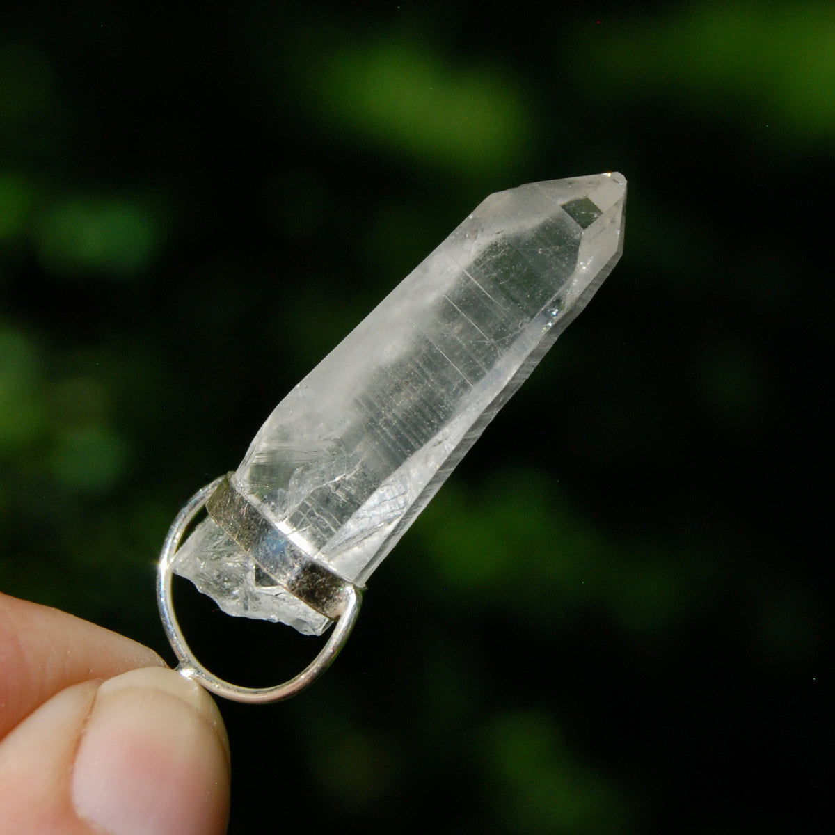 Lightning Strike Lemurian Crystal Laser Pendant for sale