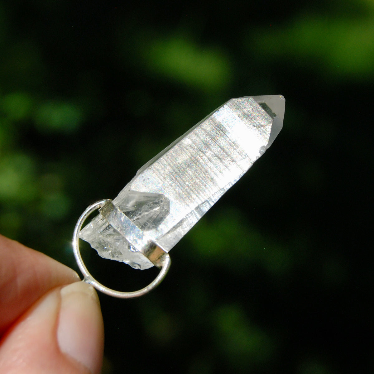 Lightning Strike Lemurian Crystal Laser Pendant for sale