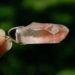 Strawberry Pink Lemurian Seed Crystal Pendant for Necklace, Record Keeper Starbrary, Brazil
