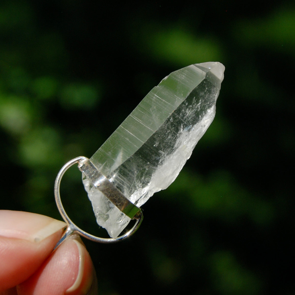 Lightning Strike Lemurian Crystal Laser Pendant for sale