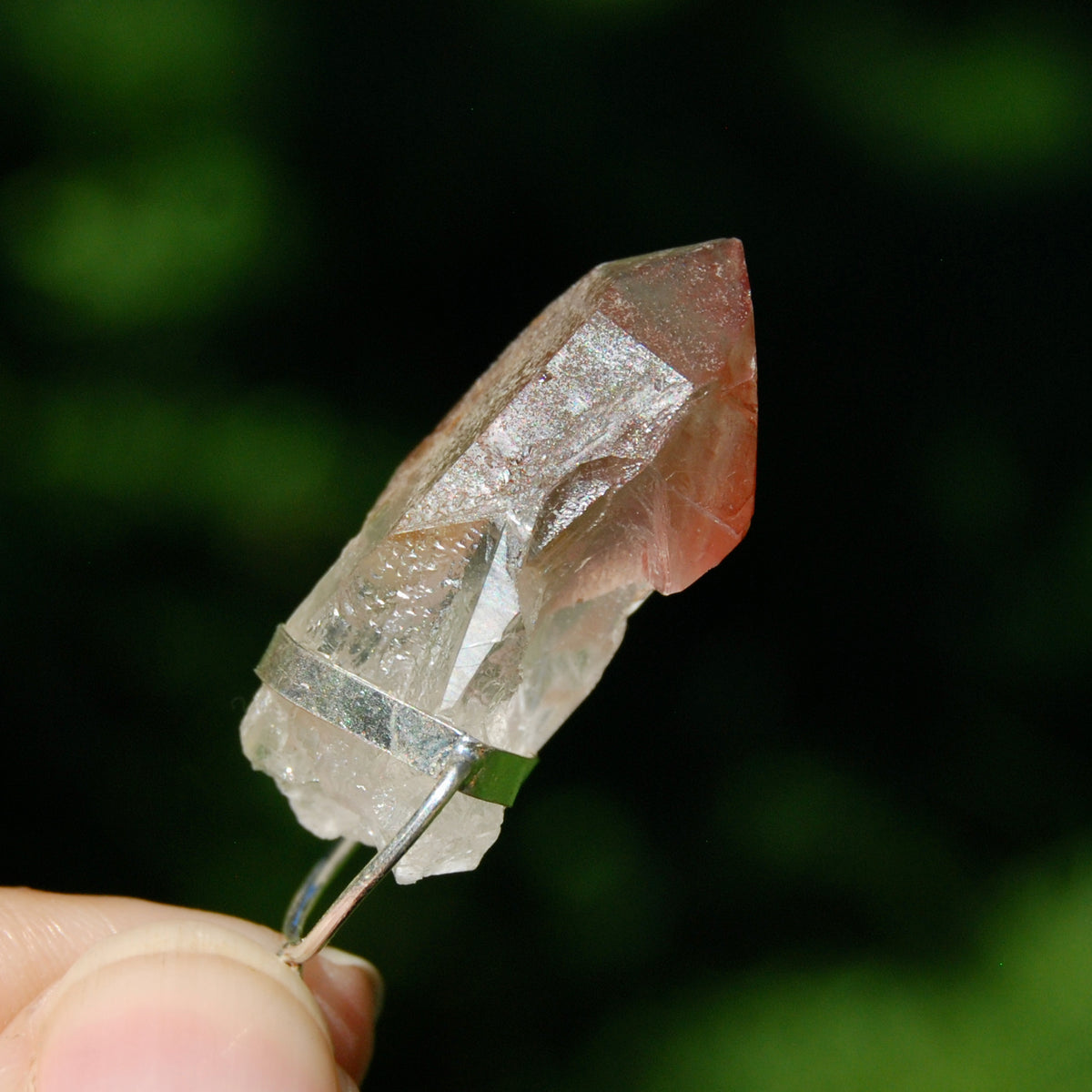 1.8in Channeler Strawberry Pink Lemurian Crystal Pendant for Necklace, Record Keeper Starbrary, Brazil 