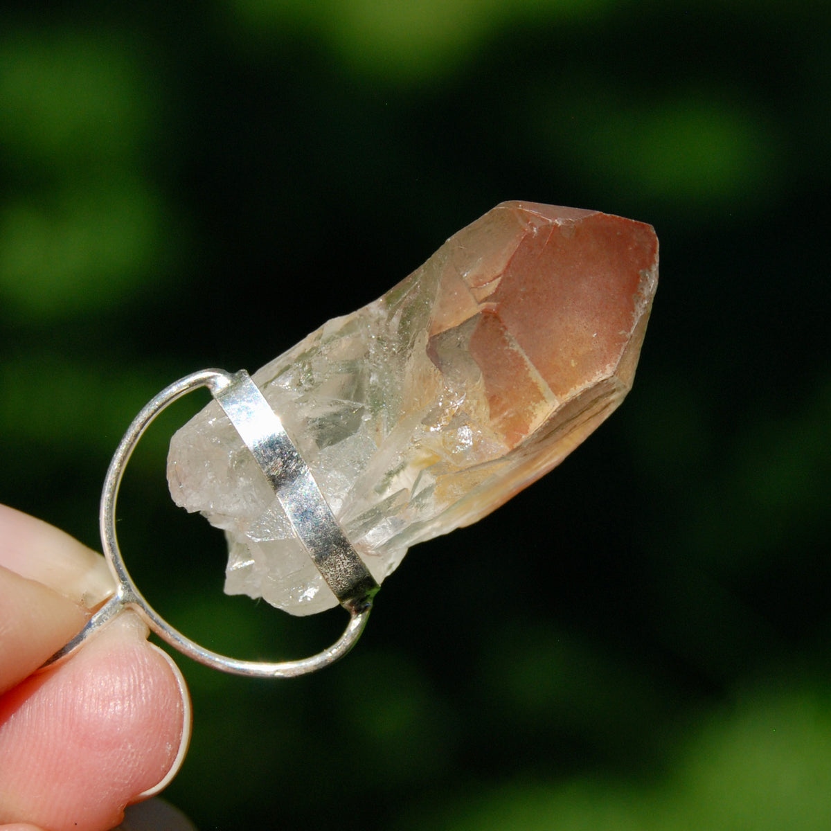 1.8in Channeler Strawberry Pink Lemurian Crystal Pendant for Necklace, Record Keeper Starbrary, Brazil 