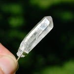 Lemurian Crystal Pendant for Necklace, Sterling Silver, Brazil