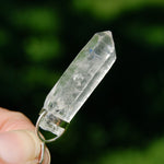 Lemurian Crystal Pendant for Necklace, Sterling Silver, Brazil