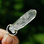 Lemurian Crystal Pendant for Necklace, Sterling Silver, Brazil