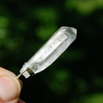 Lemurian Crystal Pendant for Necklace, Sterling Silver, Brazil