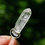 Lemurian Crystal Pendant for Necklace, Sterling Silver, Brazil