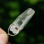 Lemurian Crystal Pendant for Necklace, Sterling Silver, Brazil