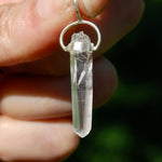Cosmic Lemurian Crystal Pendant for Necklace, Sterling Silver, Brazil