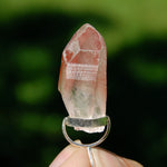 Strawberry Pink Lemurian Seed Crystal Pendant for Necklace, Record Keeper Starbrary, Brazil