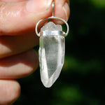 1.75in Cosmic Lemurian Crystal Pendant for Necklace, Sterling Silver, Brazil 