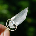 1.75in Cosmic Lemurian Crystal Pendant for Necklace, Sterling Silver, Brazil 