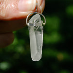 Cosmic Lemurian Crystal Pendant for Necklace, Sterling Silver, Brazil