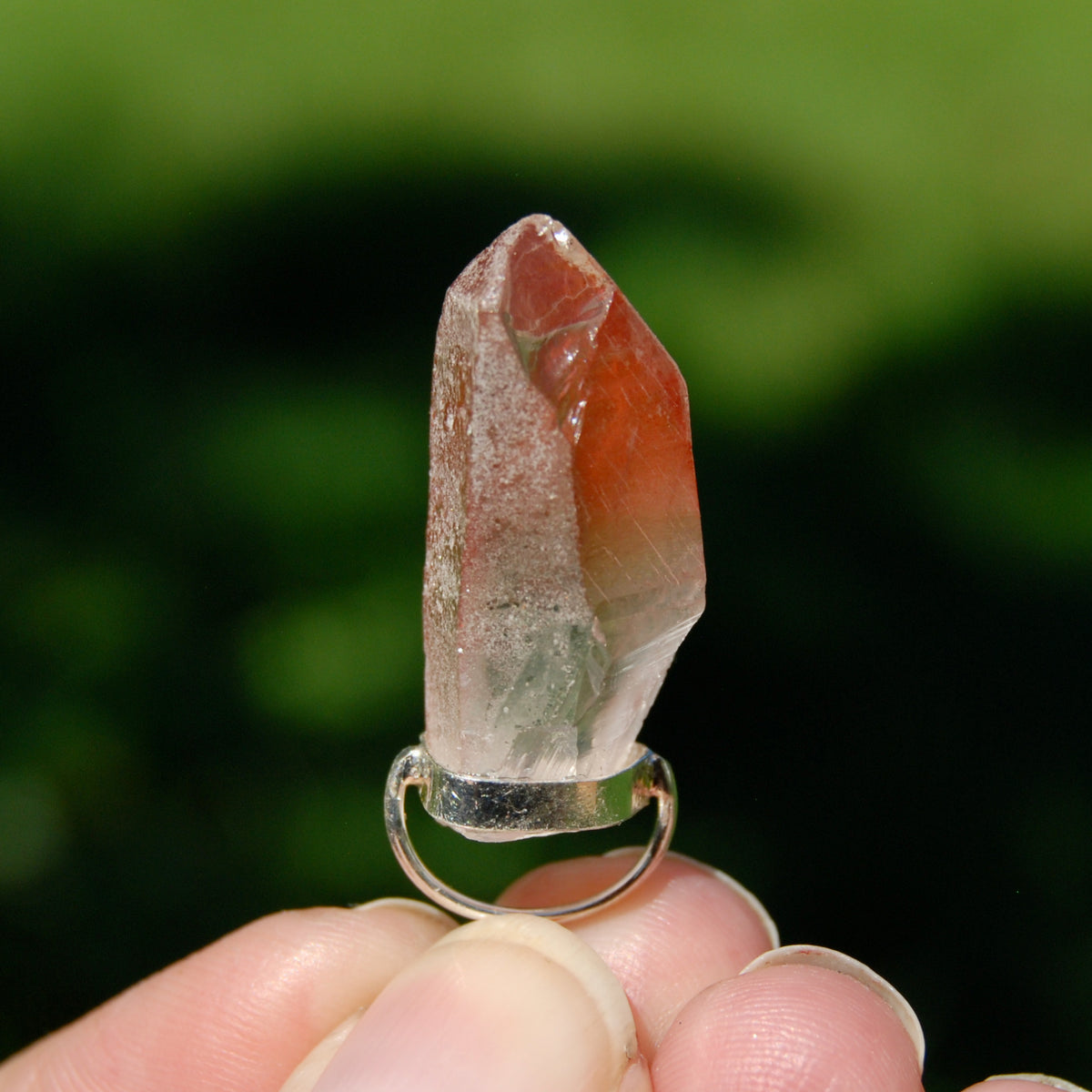 Strawberry Pink Lemurian Seed Crystal Pendant for Necklace, Record Keeper Starbrary, Brazil