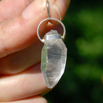Cosmic Lemurian Crystal Pendant for Necklace, Sterling Silver, Brazil