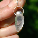 Cosmic Lemurian Crystal Pendant for Necklace, Sterling Silver, Brazil