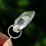 Cosmic Lemurian Crystal Pendant for Necklace, Sterling Silver, Brazil
