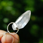Cosmic Lemurian Crystal Pendant for Necklace, Sterling Silver, Brazil