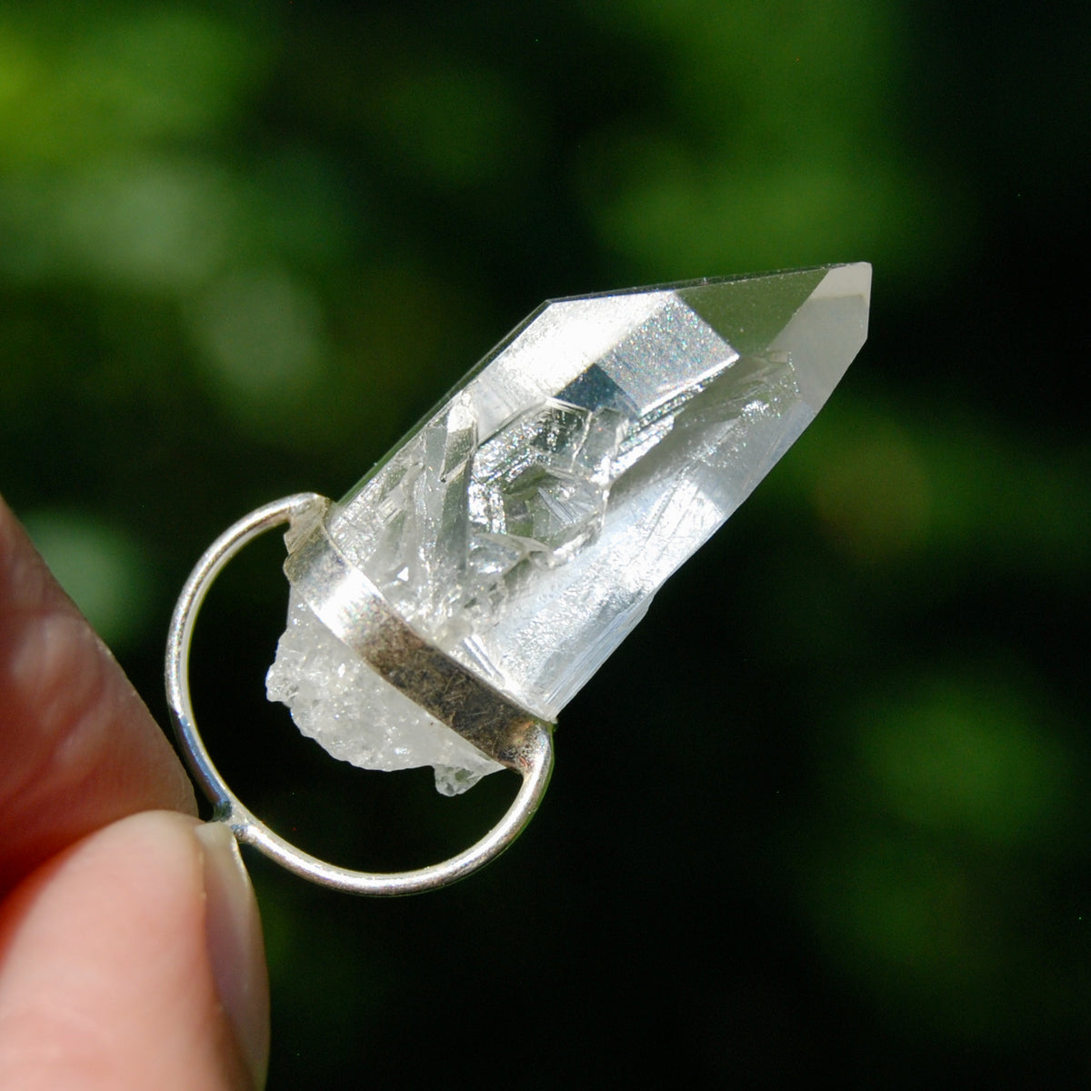 Cosmic Lemurian Crystal Pendant for Necklace