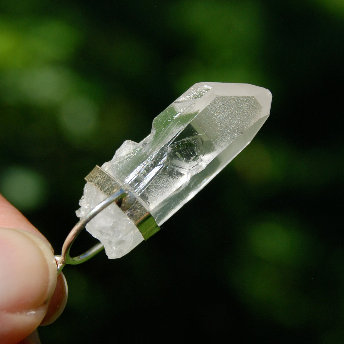 Cosmic Lemurian Crystal Pendant for Necklace
