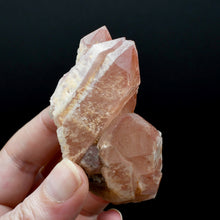 Load image into Gallery viewer, Soulmate Tantric Twin Strawberry Pink Lemurian Quartz Crystal Dreamsicle Cluster, Scarlet Temple Lemurian, Brazil
