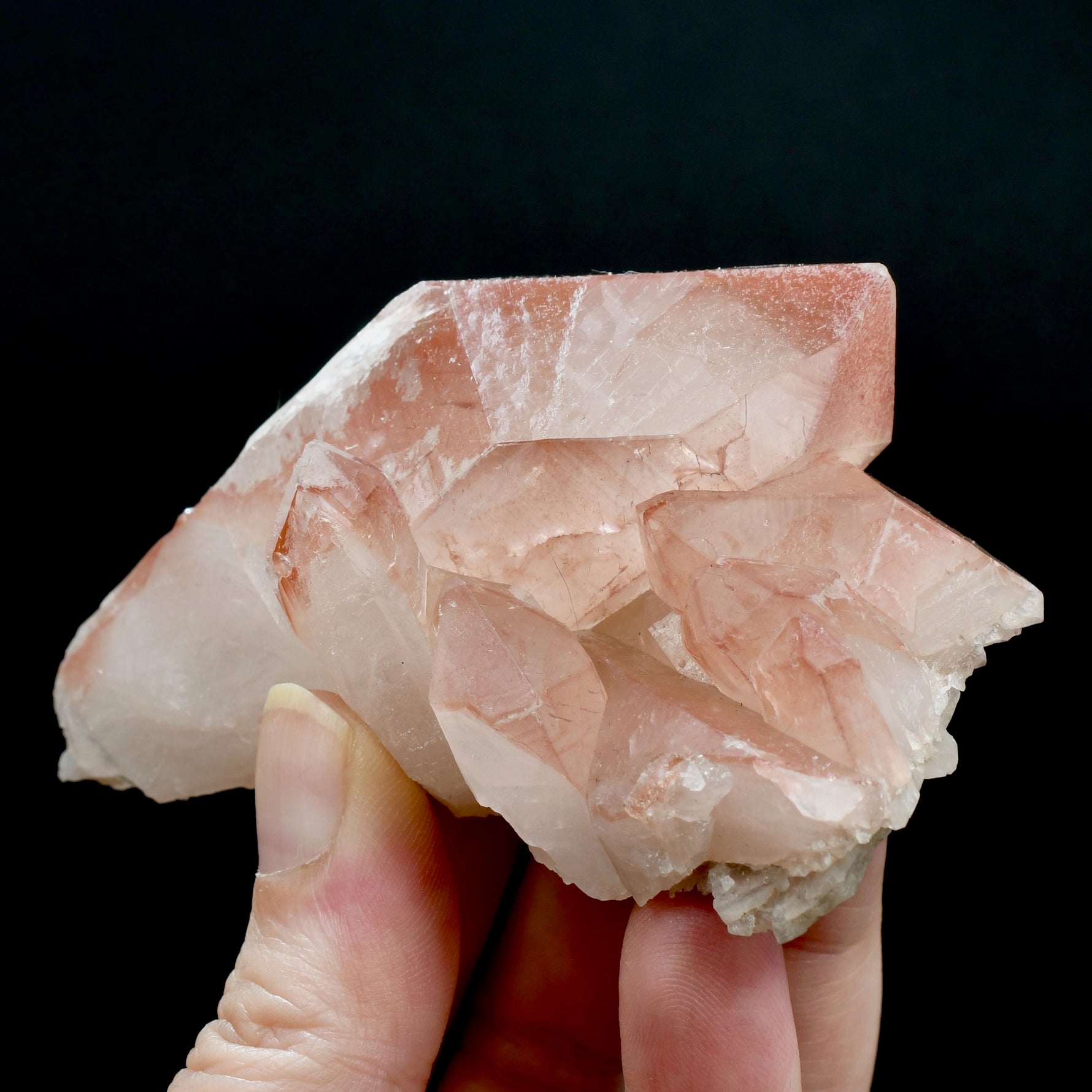 Isis Face Soulmate Strawberry Pink Lemurian Quartz Crystal Record Keepers, Brazil