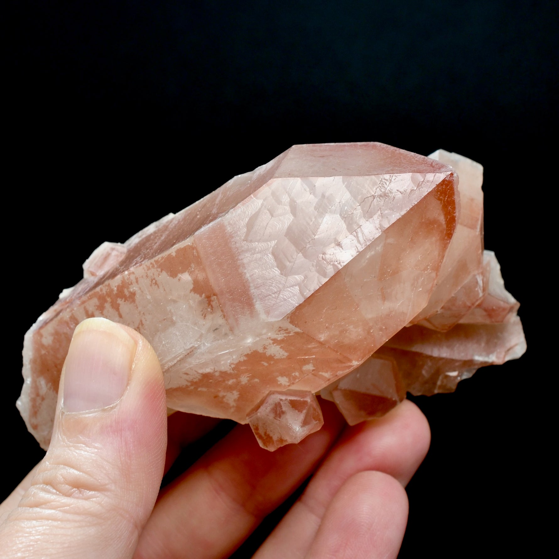 Isis Face Soulmate Strawberry Pink Lemurian Quartz Crystal Record Keepers, Brazil