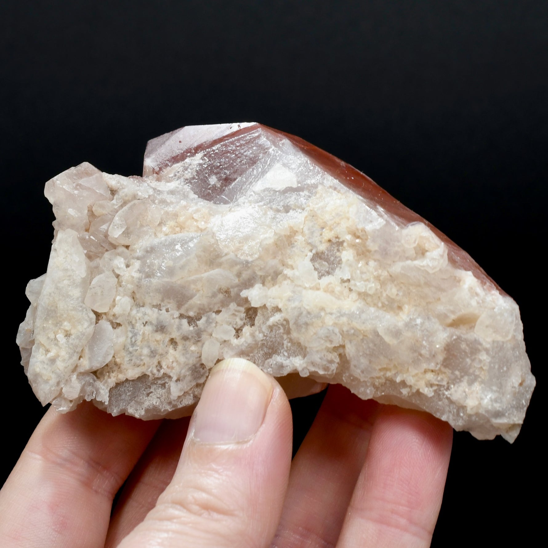 Isis Face Soulmate Strawberry Pink Lemurian Quartz Crystal Record Keepers, Brazil