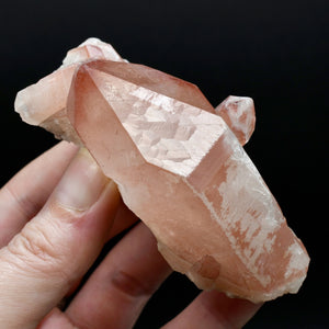 Serra do Cabral Isis Face Soulmate Strawberry Pink Lemurian Quartz Crystal Record Keepers, Brazil
