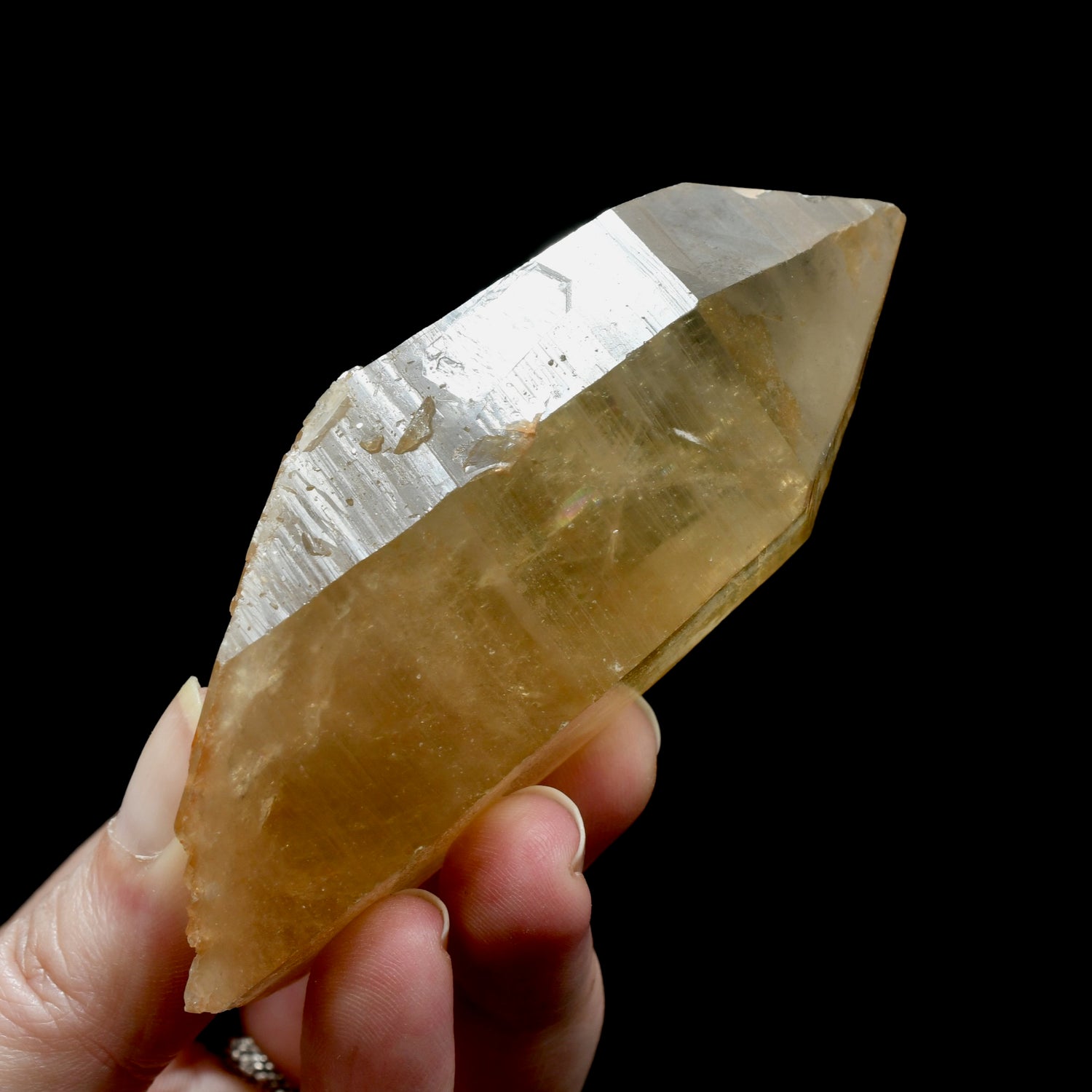 DT ET Pink Shadow Lemurian Seed Quartz Crystal, Smoky Scarlet Temple Lemurian Crystals, Brazil