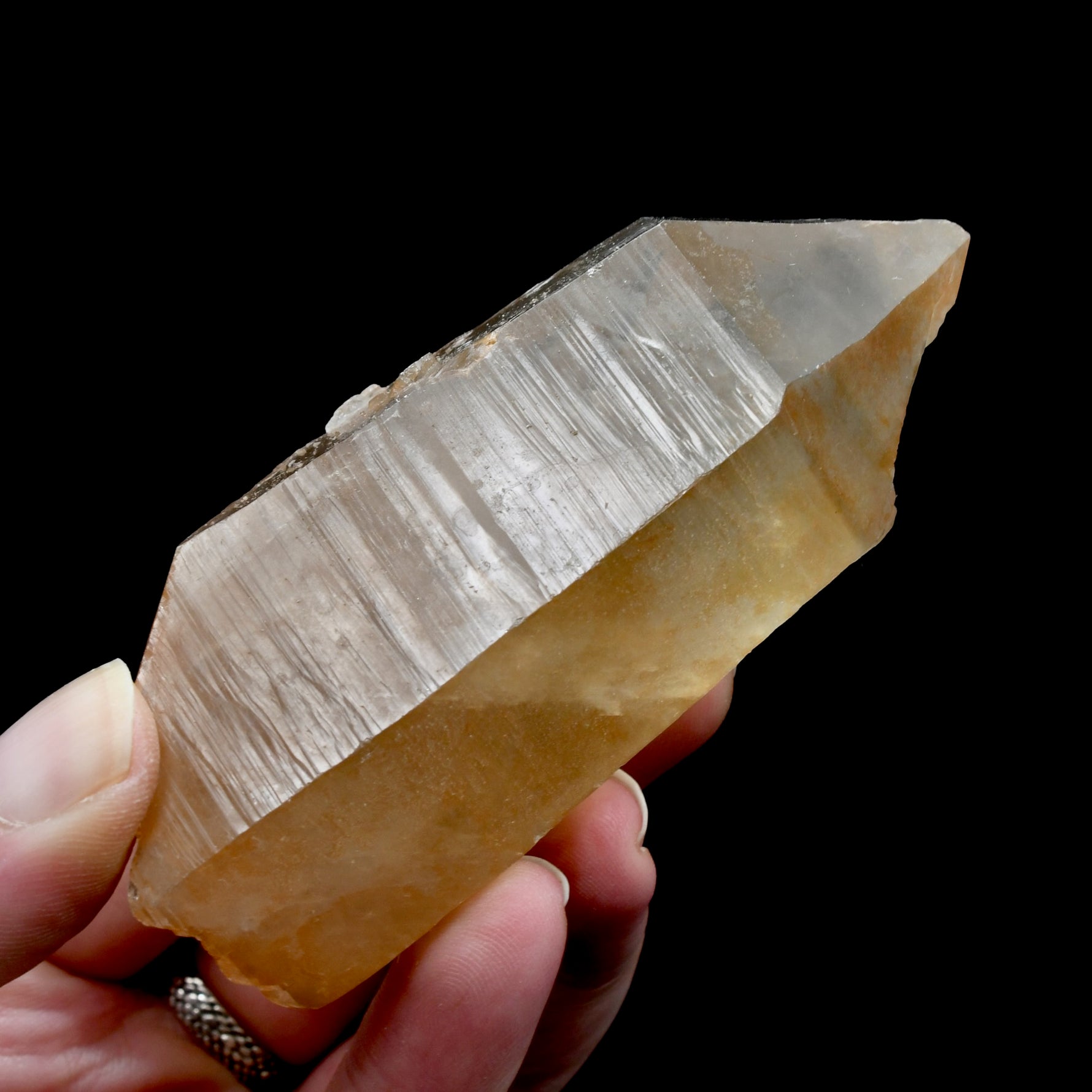 DT ET Pink Shadow Lemurian Seed Quartz Crystal, Smoky Scarlet Temple Lemurian Crystals, Brazil