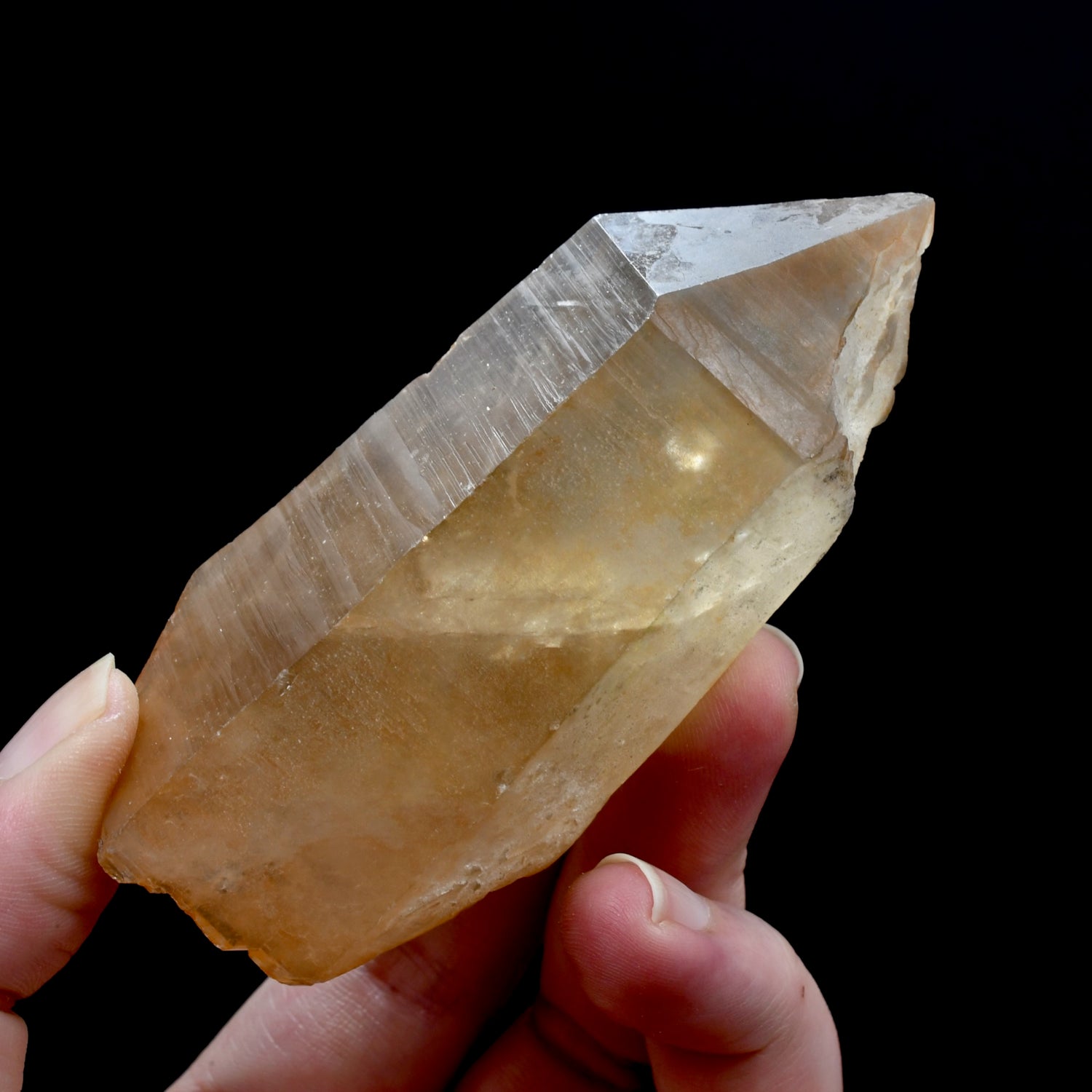 DT ET Pink Shadow Lemurian Seed Quartz Crystal, Smoky Scarlet Temple Lemurian Crystals, Brazil