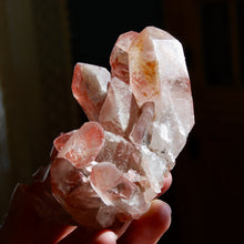 Load image into Gallery viewer, Tantric Twin Strawberry Pink Scarlet Temple Lemurian Quartz Crystal Cluster Dreamsicle
