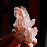 Tantric Twin Strawberry Pink Scarlet Temple Lemurian Quartz Crystal Cluster Dreamsicle
