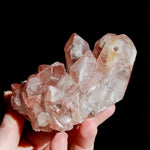 Tantric Twin Strawberry Pink Scarlet Temple Lemurian Quartz Crystal Cluster Dreamsicle