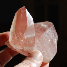 Load image into Gallery viewer, Twin Flame Strawberry Pink Lemurian Quartz Crystal Cluster
