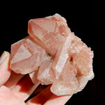  Isis Face Tantric Twin Soulmate Strawberry Pink Lemurian Quartz Crystal Cluster Dreamsicle