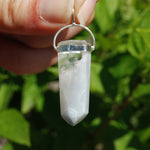 Blue Amphibole Quartz Crystal Pendant for Necklace