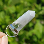 Blue Amphibole Quartz Crystal Pendant for Necklace