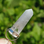 Blue Amphibole Quartz Crystal Pendant for Necklace