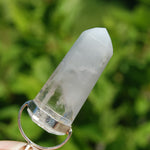 Blue Amphibole Quartz Crystal Pendant for Necklace